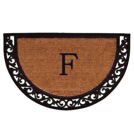 Calloway Mills Monogram Door Mat, Black, Natural, 18 in W x 30 in L 100101830F